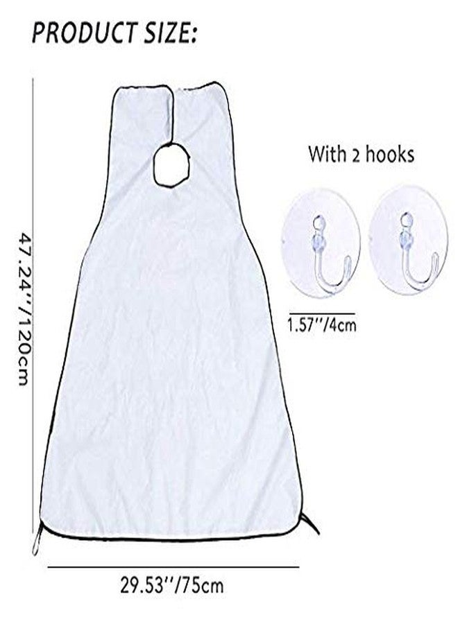 Osking Beard Hair Catcher for Shaving - Beard Trimming Apron & Beard Clippings Catcher (White Apron) - Image 3